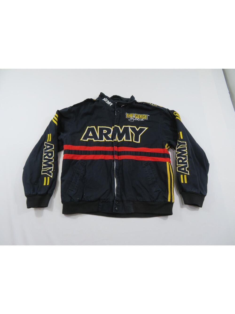 Army Nascar Jacket The Sarge Tony Schumacher Black Yellow Sz L